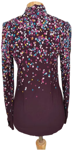 Zero Damen Bluse violett geblümt - XS/34 - Bild 2