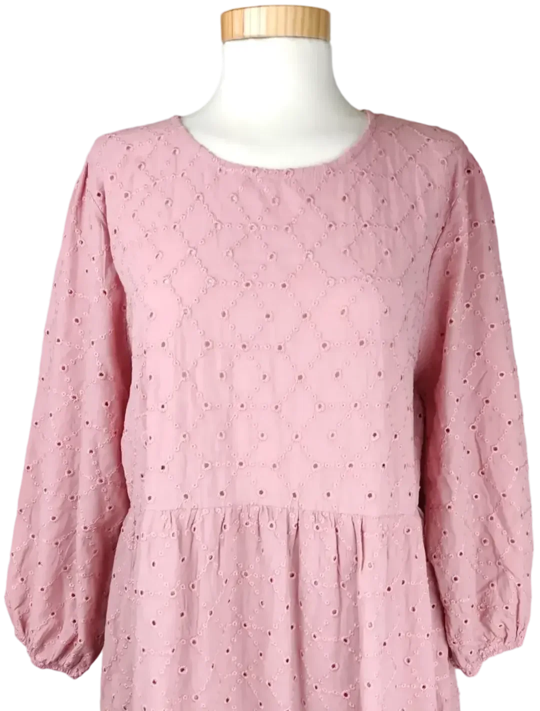 Paul Mark Damen Maxikleid mit Lockstickerei, altrosa- Gr. XXL – Bild 3
