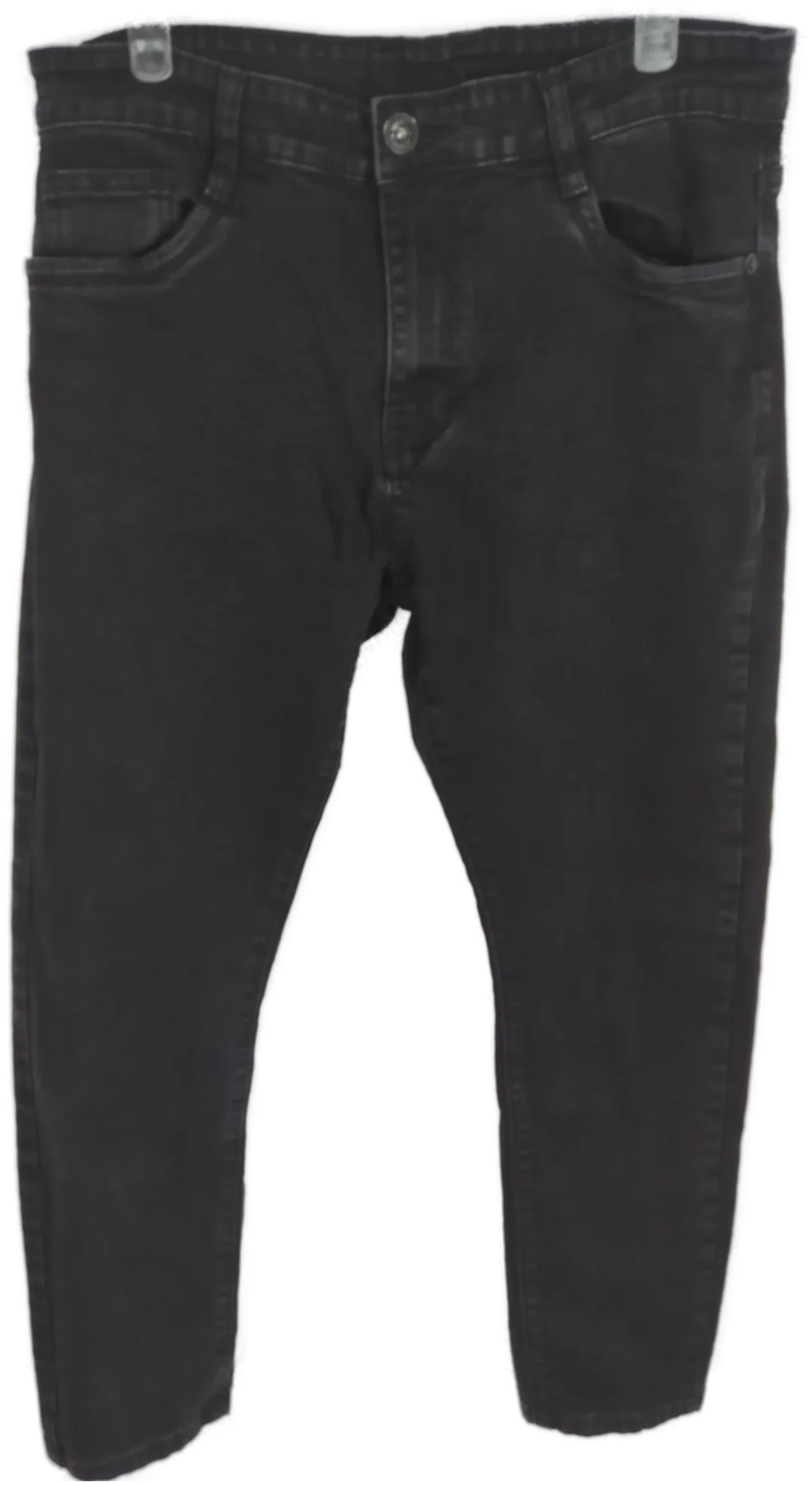 Jeans lang mit Stretch, schwarz mit Taschen, Größe 35 - Bild 1