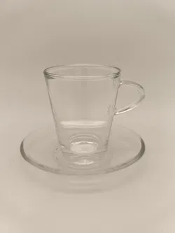 6 Stk. Kaffeeglas, Teeglas, Punschglas, mit Untersetzer, Weihnachten, Adventfeier - Bild 1