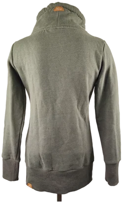 Damenpullover Größe 36 in Olivgrün mit Kragen | Casual-Chic – Vorschau 3