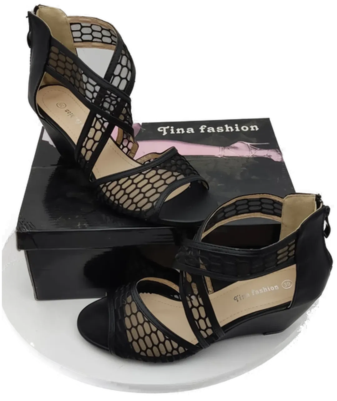 Damen Sandalen Mischfaser Gr. 39 | Sommer-Eleganz - Bild 1