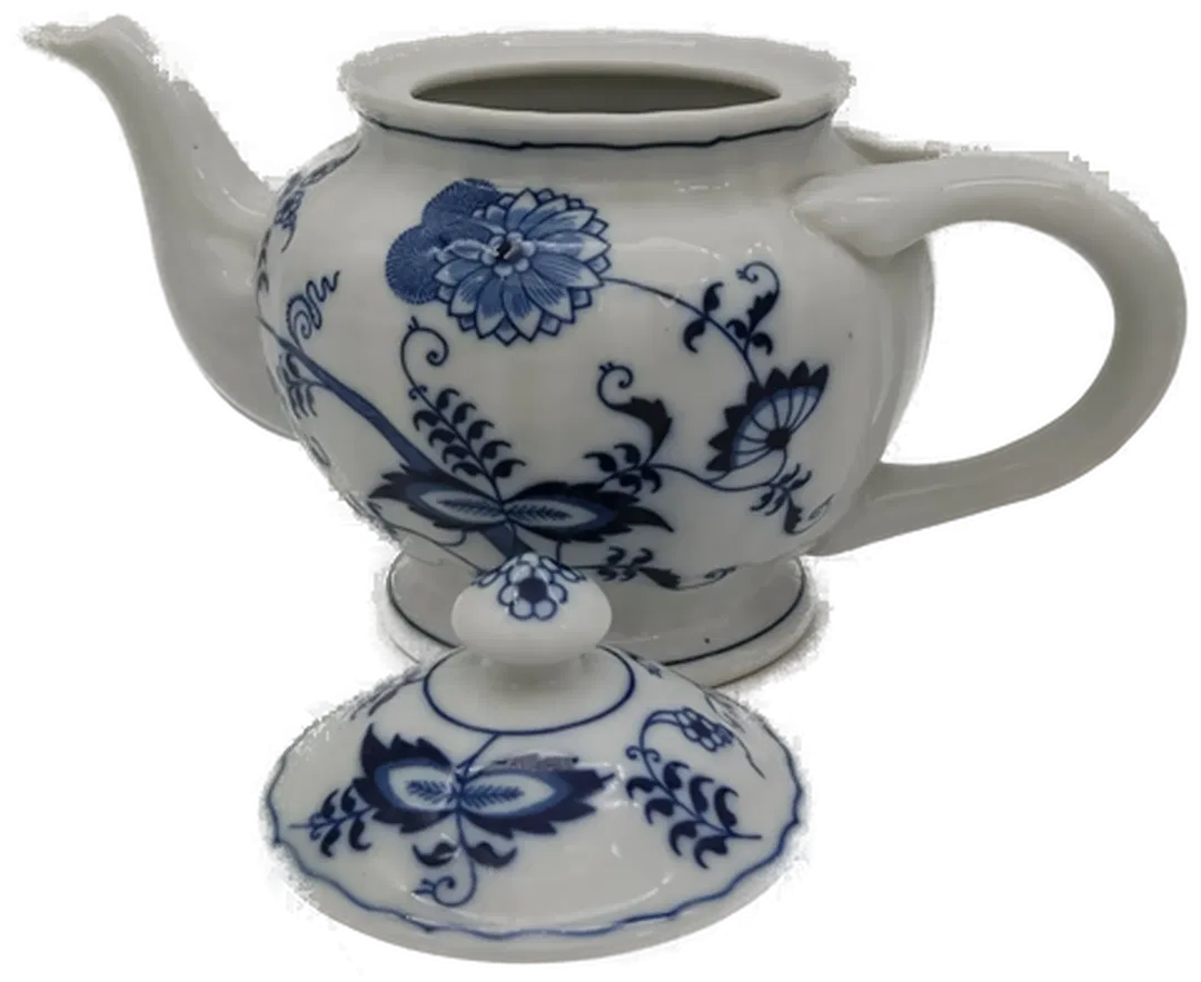 Blue Danube Teekanne blau gemustert Vintage - Bild 1