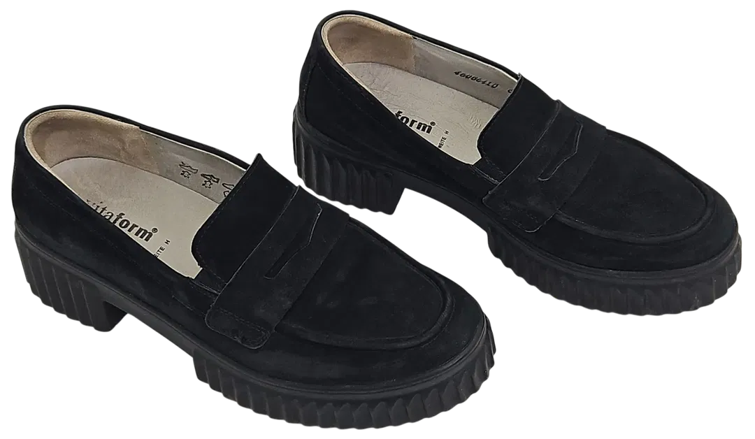 vitaform Damen Veloursleder Schuhe, schwarz - Gr. 39 - Bild 4