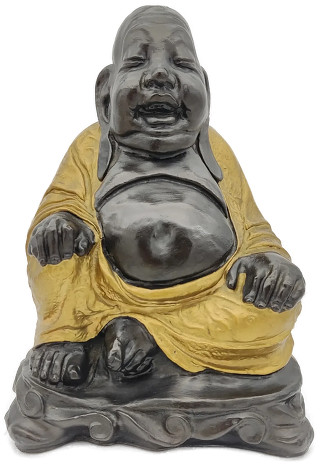 Sitzende Buddha-Statue, Kunststoff | Zen-Dekor - Bild 4