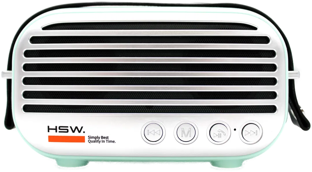 HSW Retro Bluetooth Lautsprecher mit Lederriemen - Bild 1