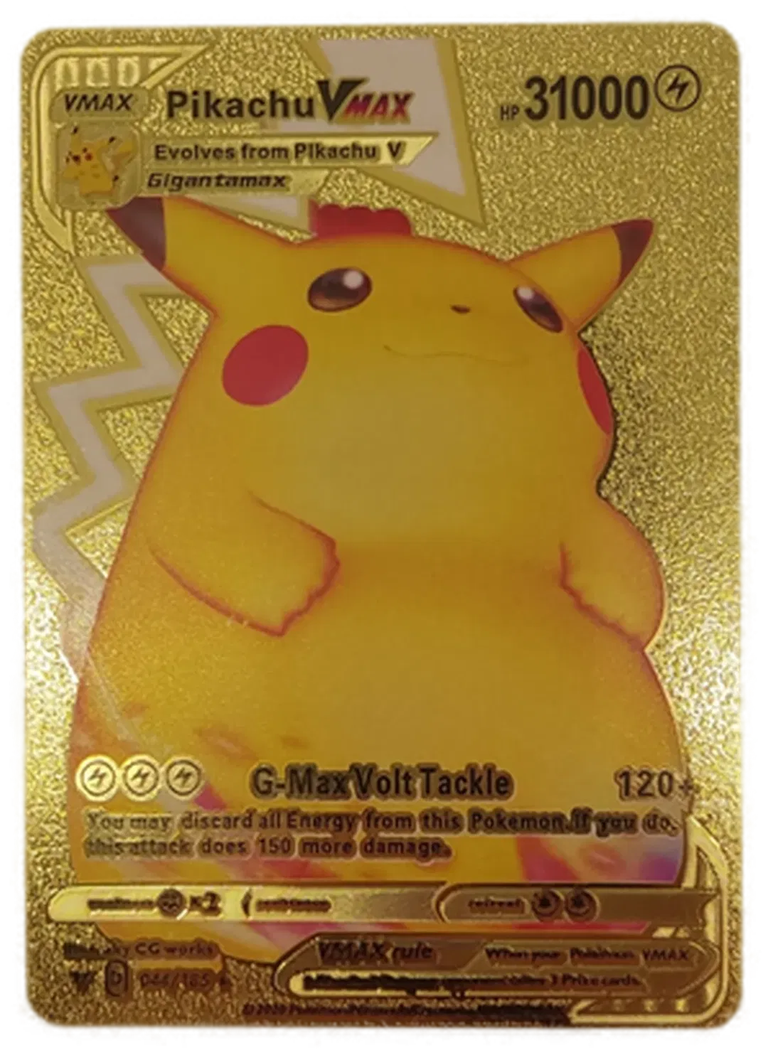 Pokémon Sammelkarte Goldfolie Vmax Pikachu Vmax - Bild 1