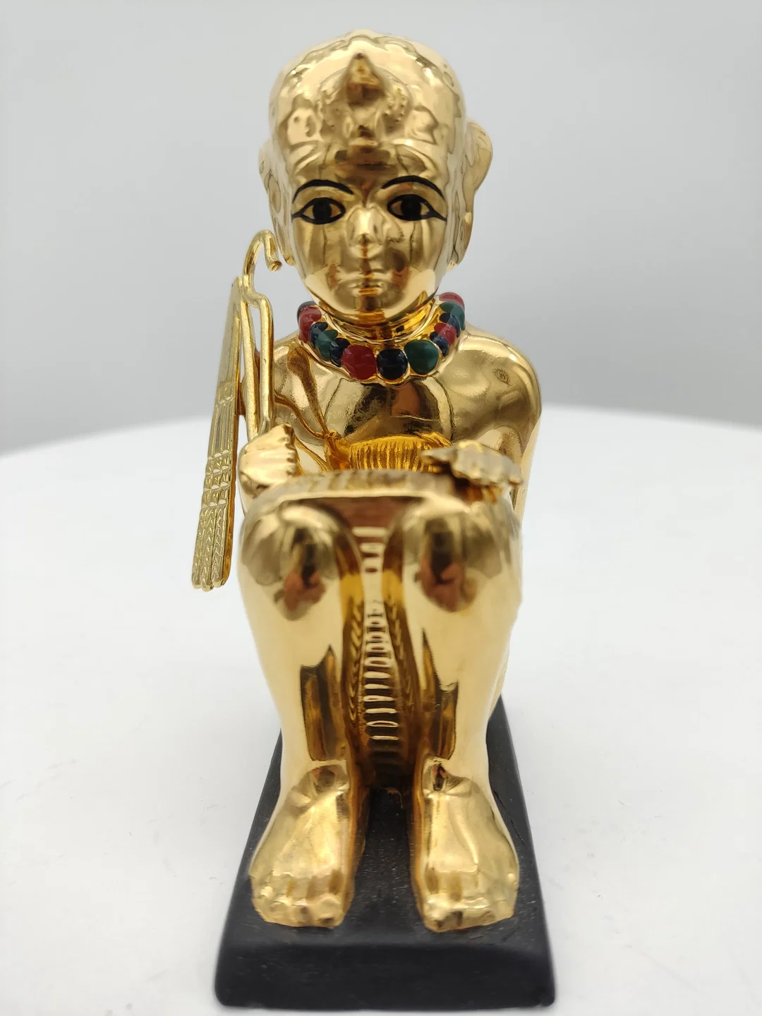 Goldener Hockender König Porzellan & Zertifikat von Franklin Mint | Limitierte Rarität - Bild 1