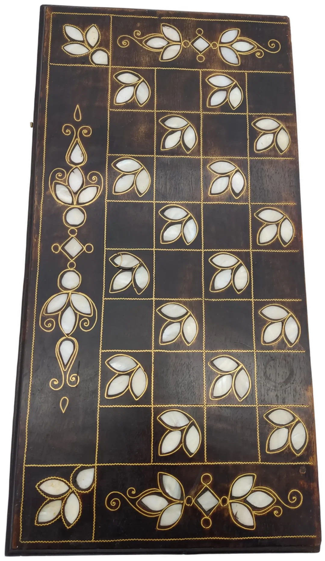 Backgammon Sonstige Messing/Perlmutt (1 Stein fehlt) | Vintage-Charme – Bild 5