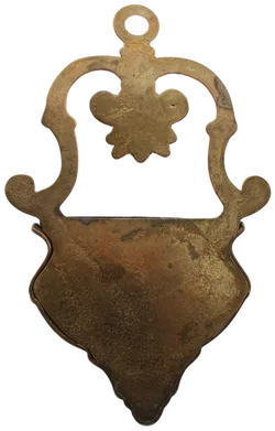 Antikes Weihwasserbecken aus Messing – Wandmontage - Bild 2