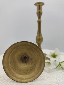 Kerzenständer Messing  2er Set, Höhe 23,5 cm, mit 2 Kerzen – Vorschau 6