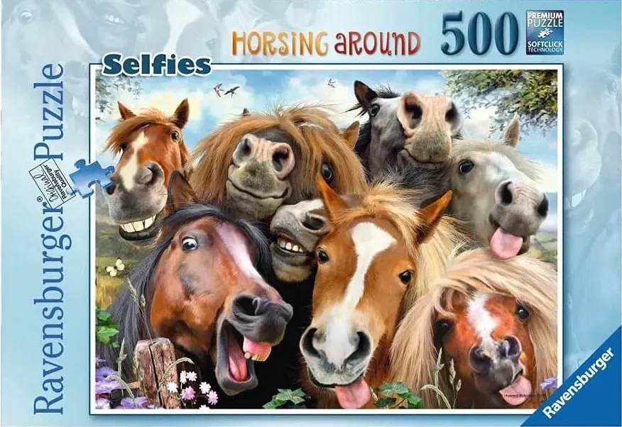Ravensburger Puzzle Nr. 146956 Selfies Horsing Around 500 Stk. - Bild 4