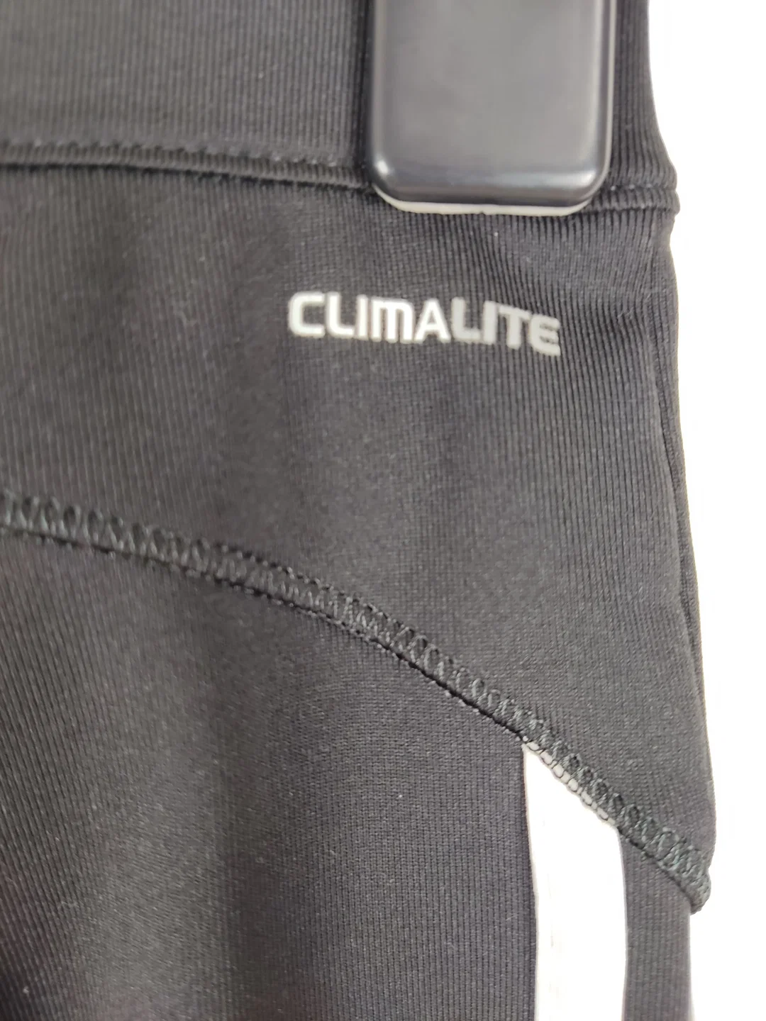 Adidas Climalite Kinder Sporthose, dreiviertellang, schwarz/weiß, Gr. 152 – Bild 4