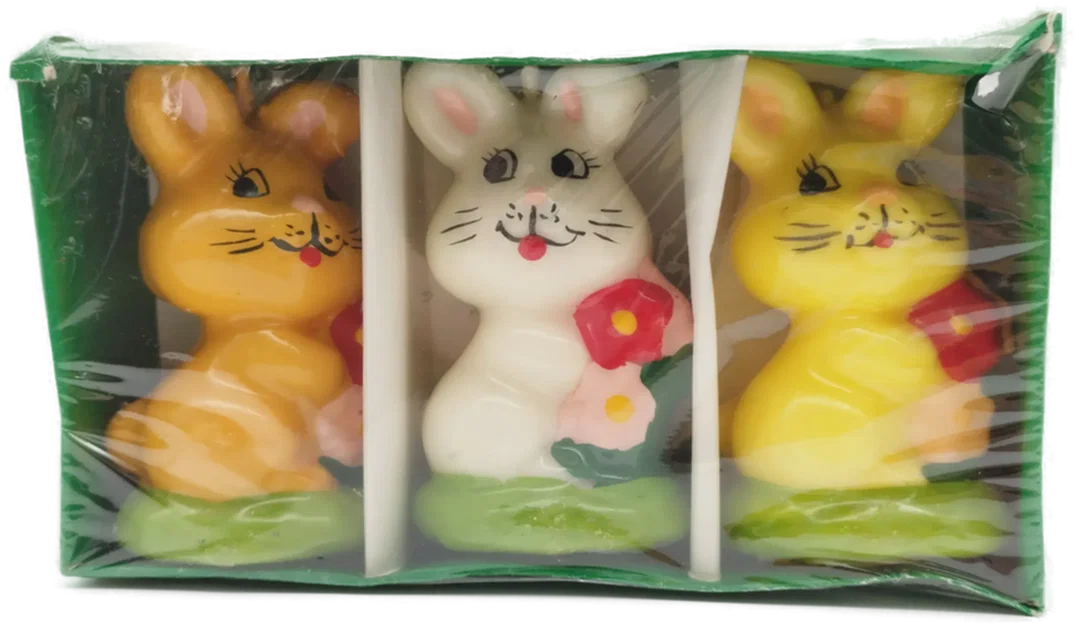 Charmante Frohe Ostern Kerzchen - VINTAGE - Bild 1