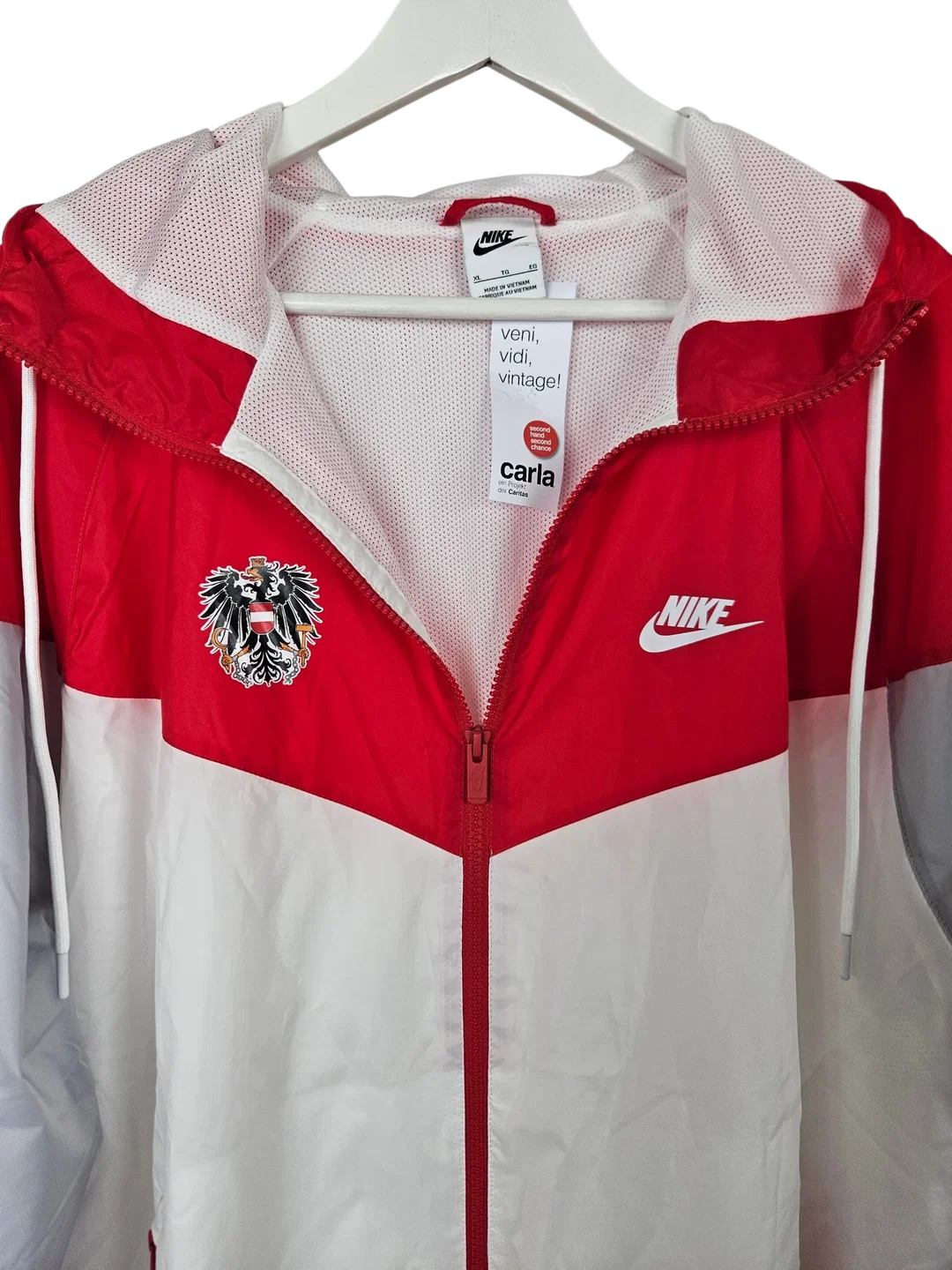 Nike Herren Sportjacke ÖSTERREICH, rot/weiß - Gr. XL – Bild 3