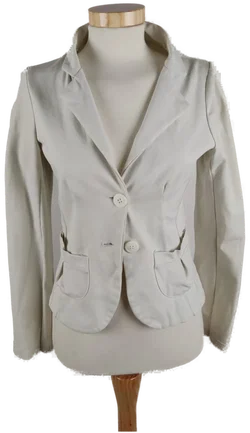 Damen Shirtblazer in Beige zum Knöpfen, Gr. S - Bild 1