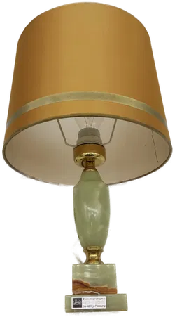 Licht Vintage Lampe Tischleuchte  aus Naturstein Onyx, ca 1970 - Bild 2