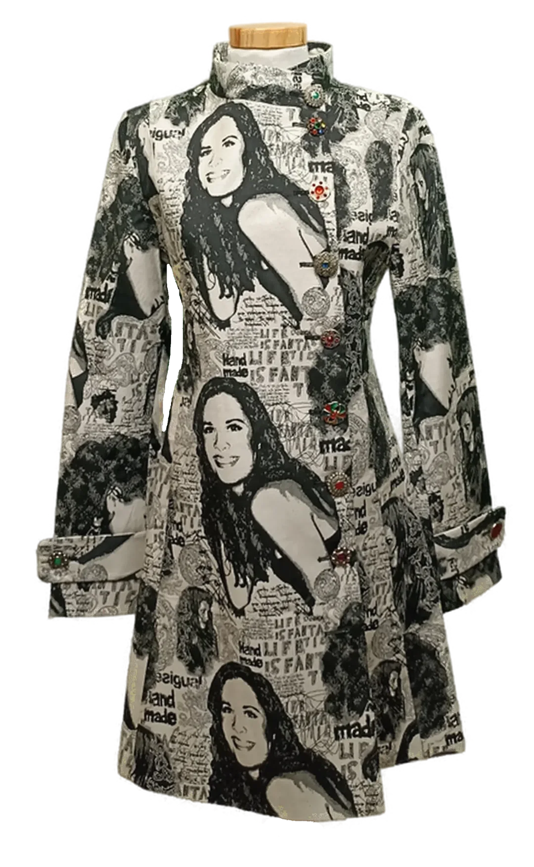 Desigual Damen Mantel gemustert schwarz/weiß Gr. M - Bild 4
