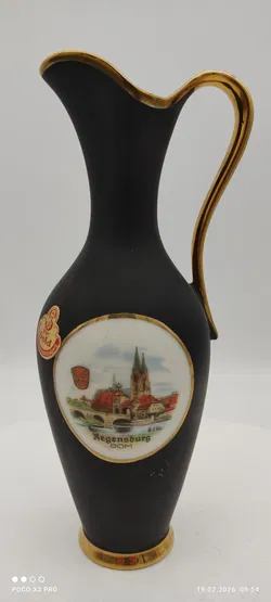Andenken Vase - Regensburg mit 24 K Gold - Bild 1