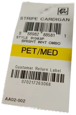 Karen Scott Damen Saum-Strickjacke langarm blau weiss - M/38 - Bild 5