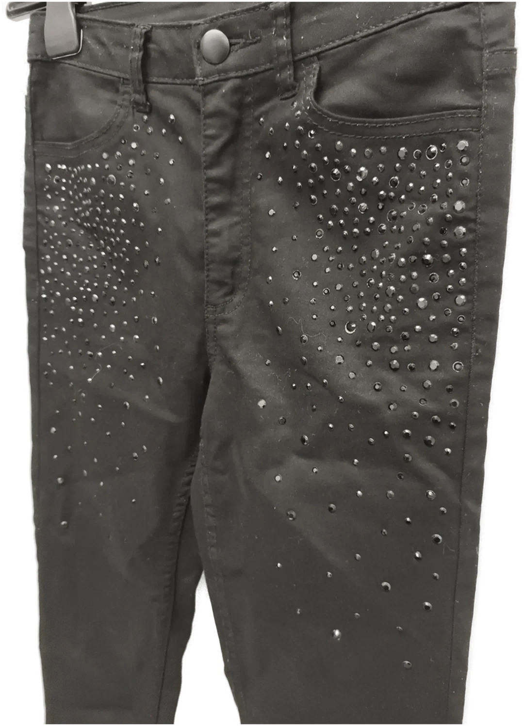 Hose mit Strass, skinny, Damen, Gr. 36, H&M – Bild 2
