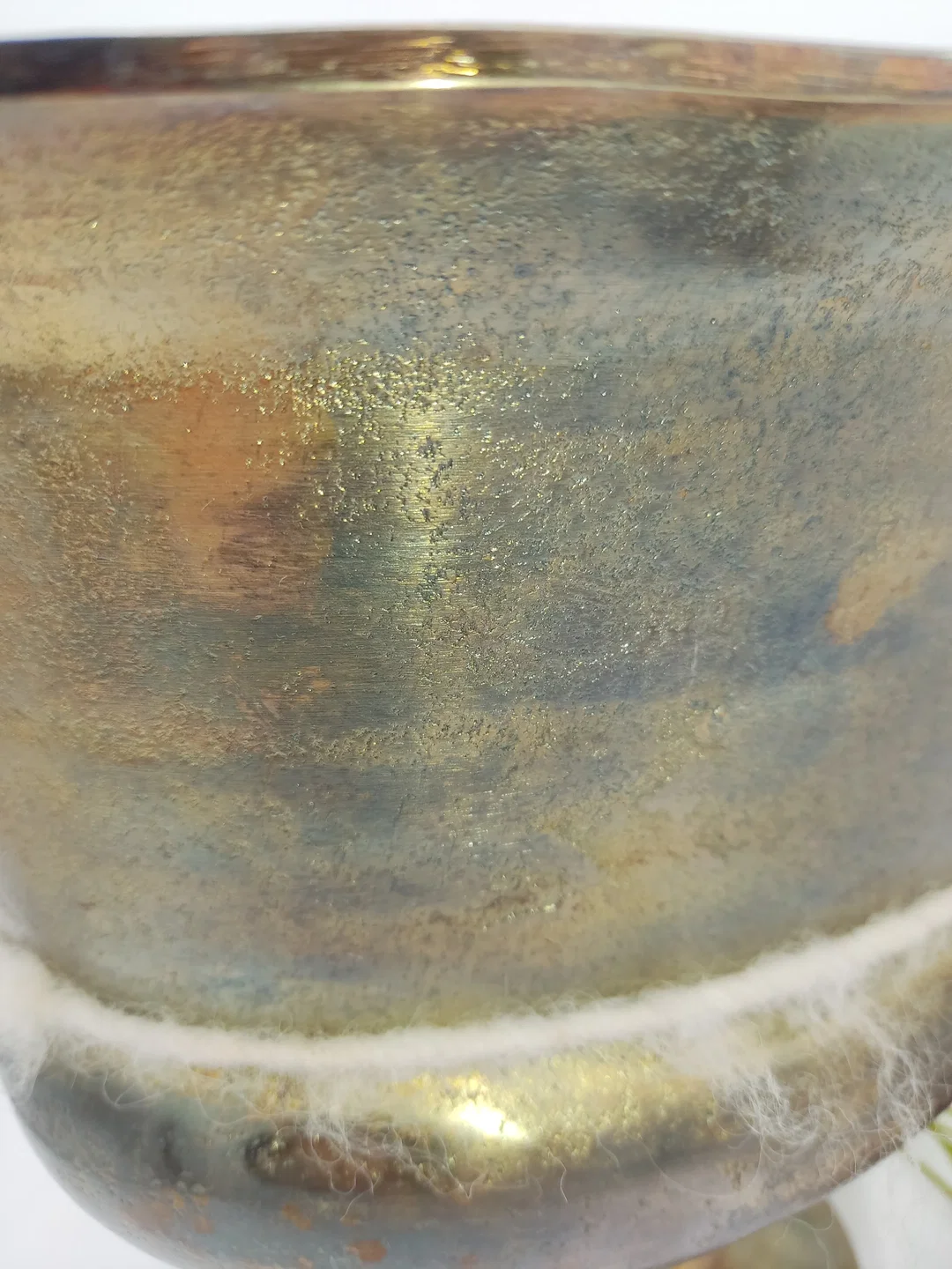 Antik-Goldene Aluminium-Pokalvase | Handgemachter Vintage-Look – Bild 11