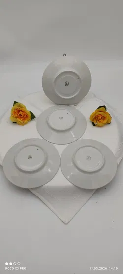 Lilien Porzellan Untersetzer 4er | Charmant Gebraucht - Bild 4