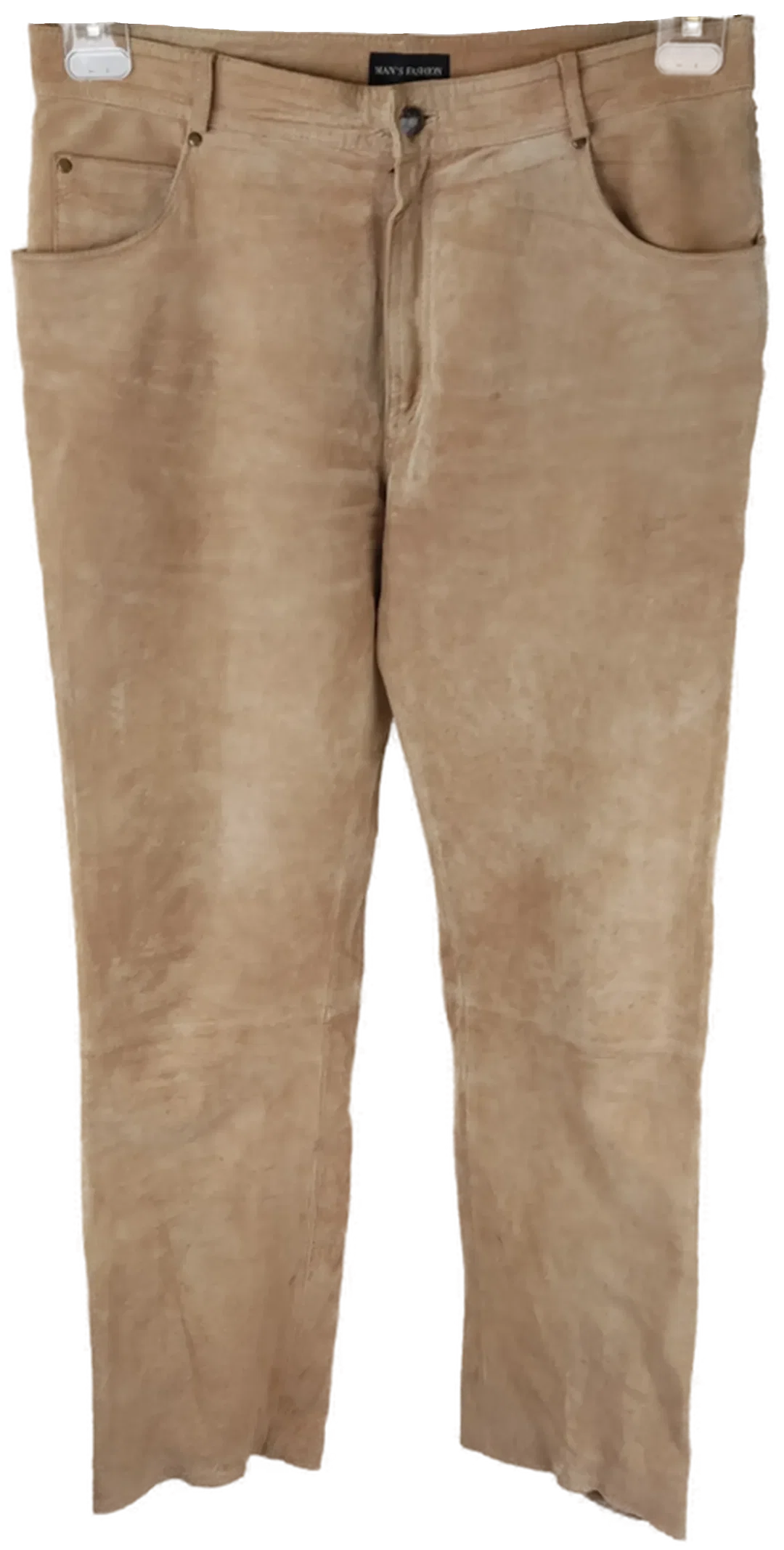 Man's Fashion Herrenlederhose beige Gr. 50 – Bild 1