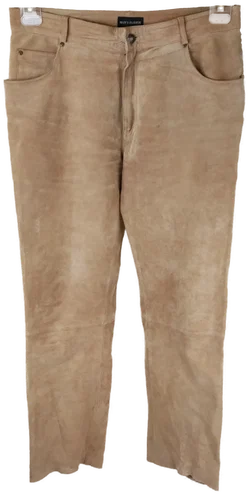 Man's Fashion Herrenlederhose beige Gr. 50