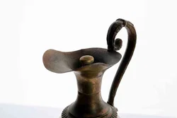 Antike Prunkkaraffe aus Kristallglas mit versilberter Montur 29 cm - Bild 2