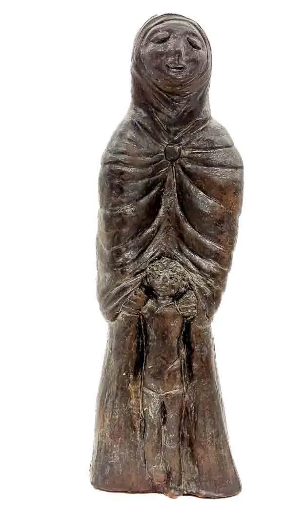 Abstrakte Skulptur Mutter & Kind Keramikfigur Deko - Bild 4