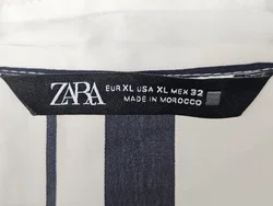 ZARA Damen Bluse mit Streifen, weiß - Gr. XL – Vorschau 4