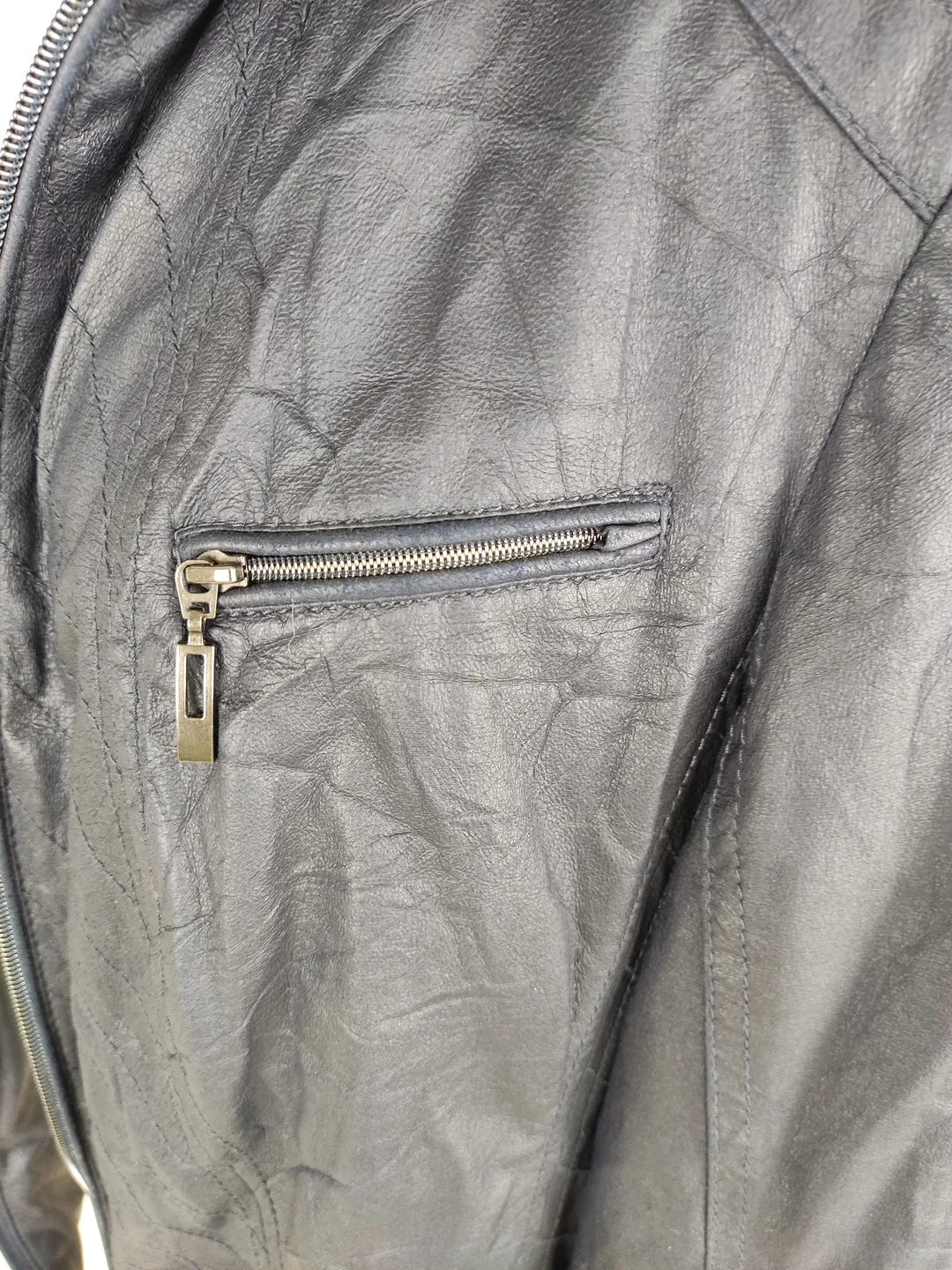 Jacke "Bonita", langarm mit Kragen, dunkelblau mit Taschen, Größe 42 – Bild 2