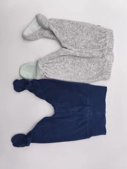 2er Set Hosen, Baby, mit Füßchen, Gr. 50