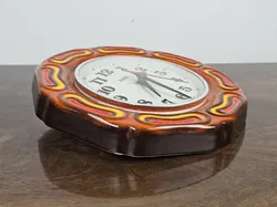 Vintage Keramik Wanduhr - Durchmesser ca. 24 cm  - Bild 3