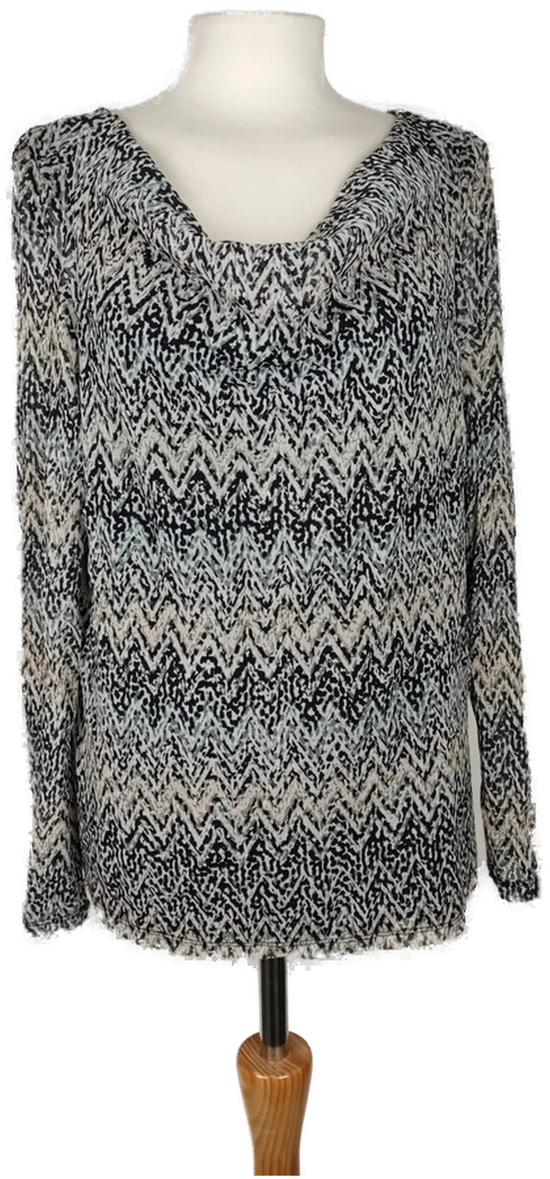 s.Oliver Bluse Gr.44 Langarm Zickzack |  Wie Neu - Bild 1