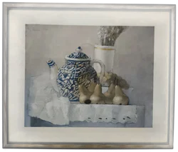 Lilita Upeniece, Kunstdruck "Stilleben mit blauer Kanne" – Vorschau 1