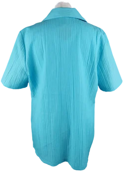 Damenbluse in Türkis aus Polyester, Größe 44 | Elegant & Casual – Vorschau 3