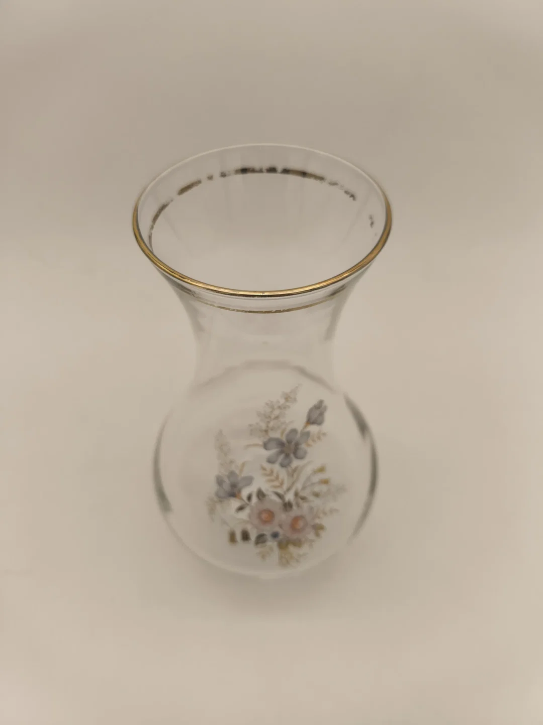 zarte Glasvase mit Golddekor, vintage - Bild 1