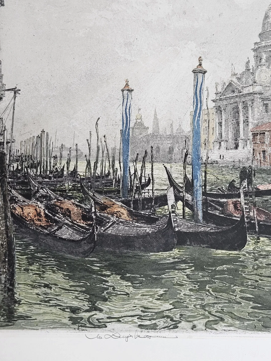 Venedig Canale Grande - Luigi Kasimir - Radierung in Farbe  – Bild 3