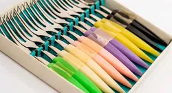 Little Forks Coktailgabeln 12 Stück in Originalverpackung 60er Jahre - Bild 3