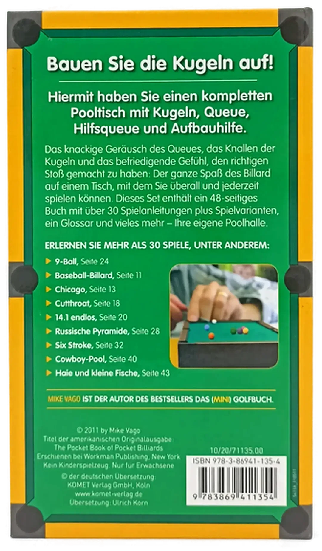 Das (Mini) Billard Buch - Mike Vago – Bild 2