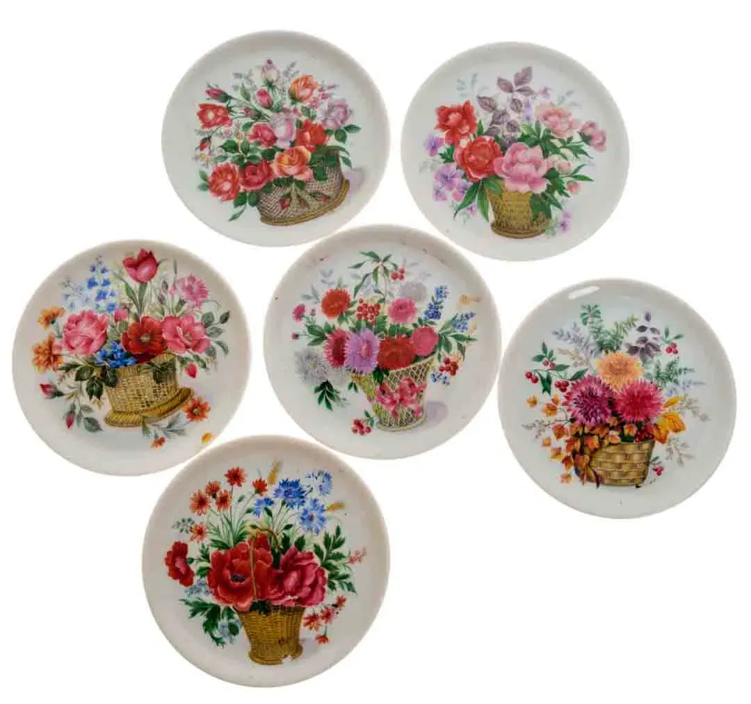 Seltmann Weiden Mini-Teller Blumenkorb, 6er-Set, Ø ca. 9,5 cm - Bild 1