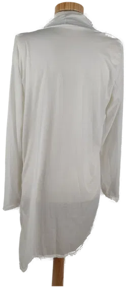 Weißes Damen Langarm Shirt mit Fransen, Gr. S - Bild 3