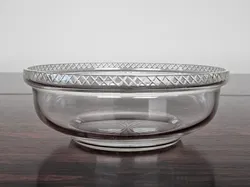 Vintage ES Messing/Glas Korb - Höhe ca. 20 cm  - Bild 6