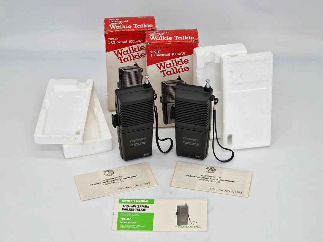 Realistic TRC-87 1-Kanal CB-Walkie-Talkie Set (2 Stück) - Schwarz - OVP - Bild 1