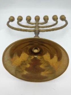 Menora-Kerzenständer aus Bronze, Breite 27cm, Höhe 29cm, Gewicht 1,026 kg - Bild 4