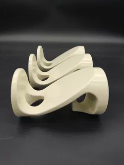 3er-Set Vintage Garderobenhaken - weiß lackiertes Metall - Bild 2