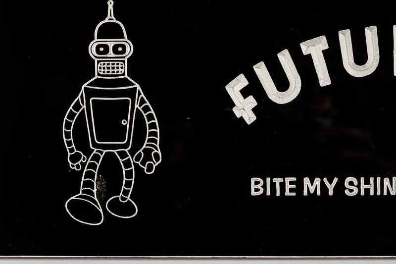 Leuchttafel blau Futurama "Bite my shiny metal...." – Bild 3