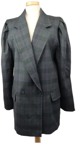 Miss Clementino Damenblazer Vintage blau grün-kariert - L/40 - Bild 1